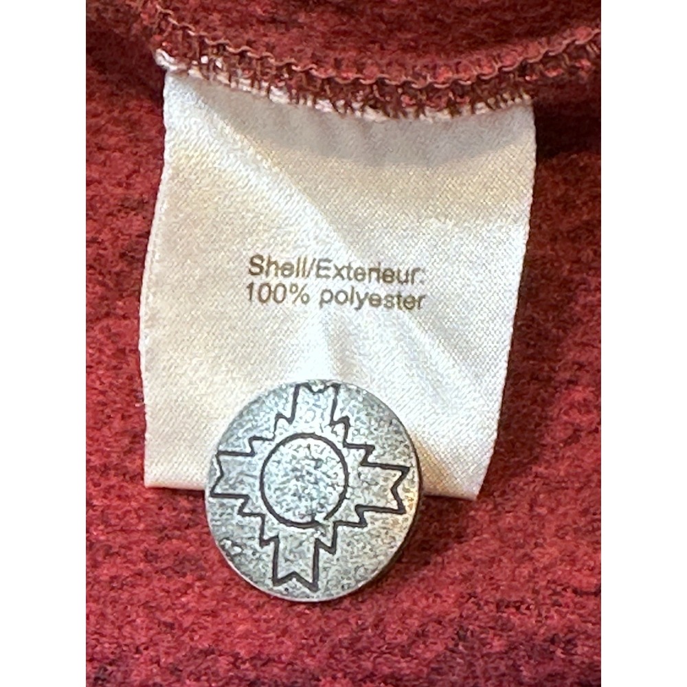 TSUNAMI Fleece Button Up Jacket Women's L Red Pockets‎ Cozy Comfort - Picture 8 of 9